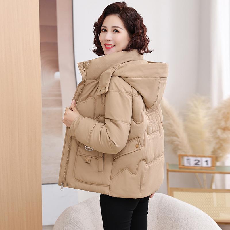 Down padded jacket women's new popular winter thickened padded jacket this year popular short middle-aged and elderly padded jacket