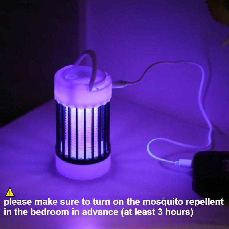 Portable UV Mosquito Killer Lamp Electric Bug Zapper USB Rechargeable Fly Swatter Insect Trap for Camping Summer