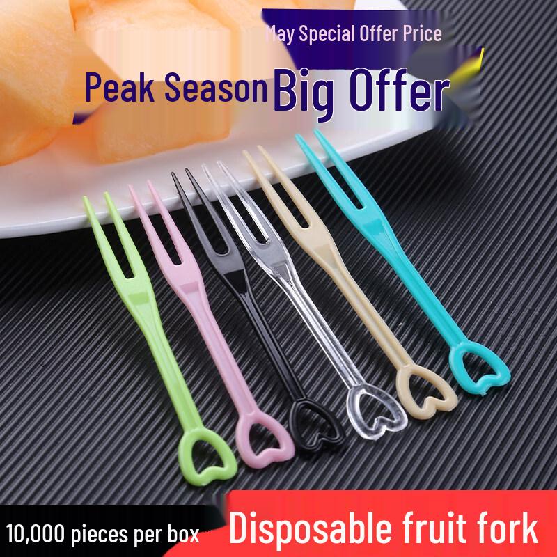 Kashicong Disposable Plastic Fruit Forks