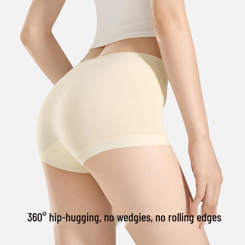 SecretWorld Women's 100% Cotton Anti-Bacterial Boxer Briefs Multi-Pack