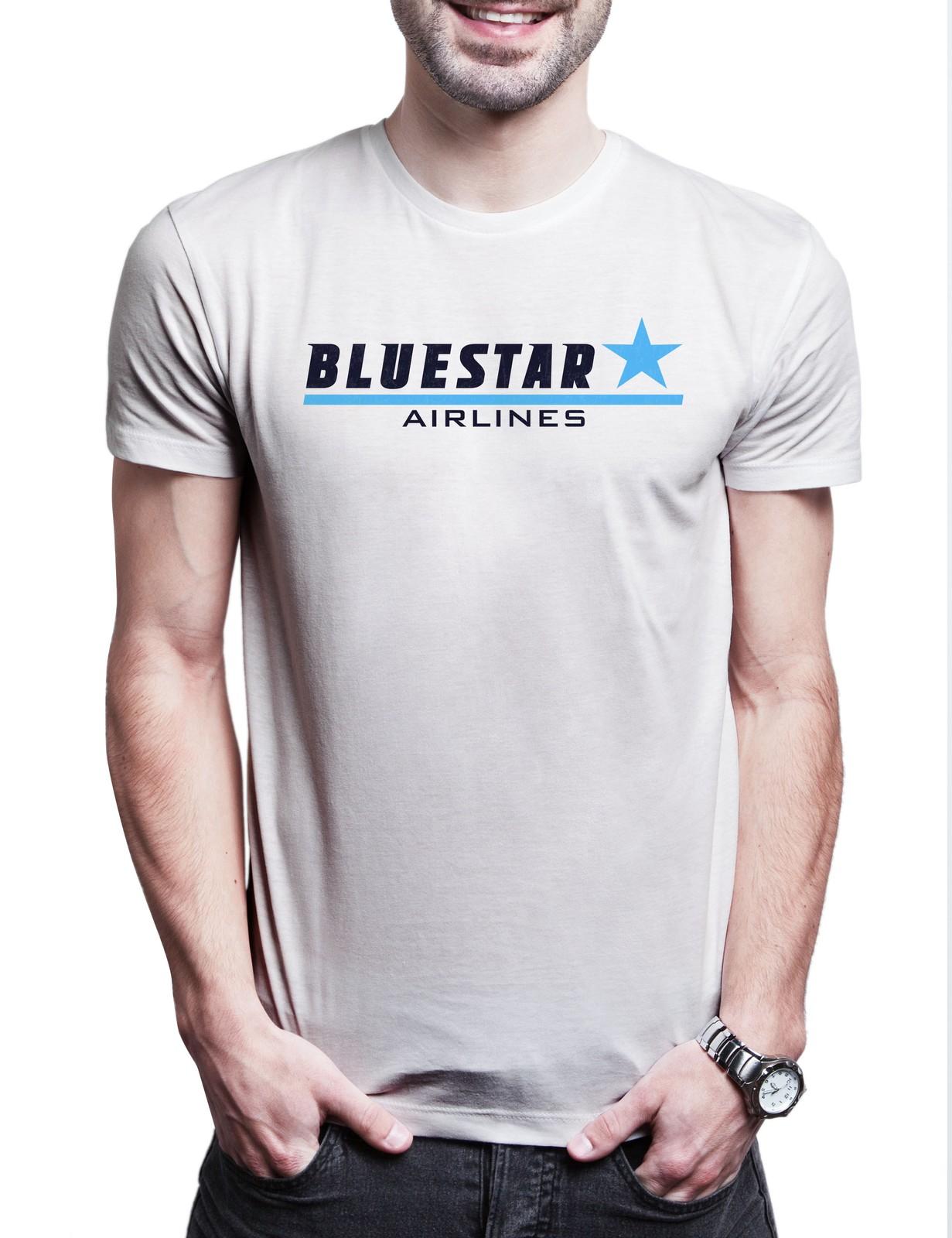 Bluestar Airlines Herren T-Shirt Wall Fluggesellschaft Street Gekko Movie Fox XXL
