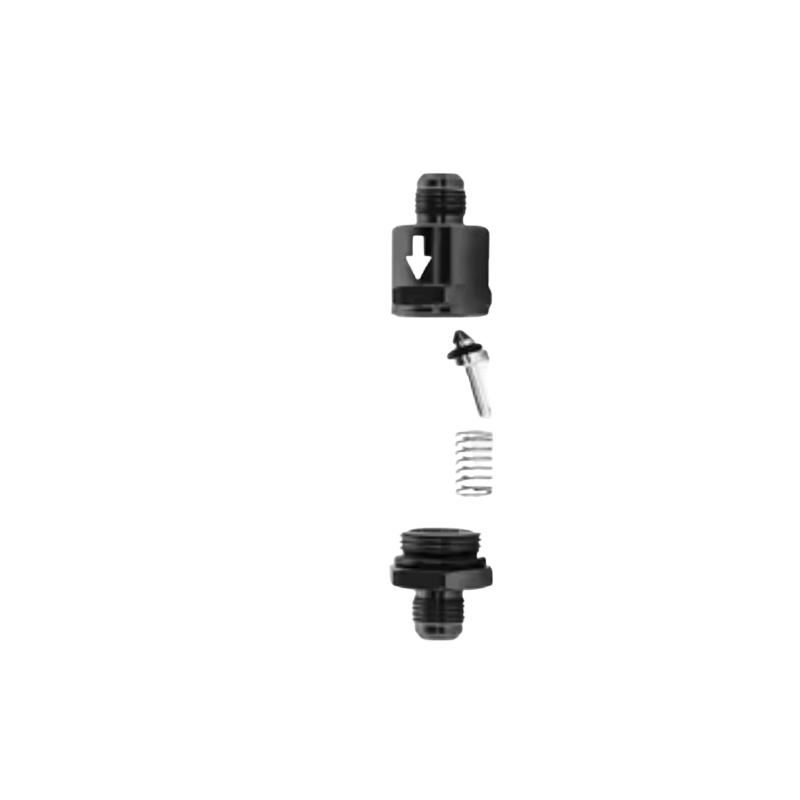 1PCS Aluminium Non Return One Way Check Valve Shuttle Type Check Valve Adapter Black for Car Engines Fuel/Hydraulic AN6 AN8 AN10