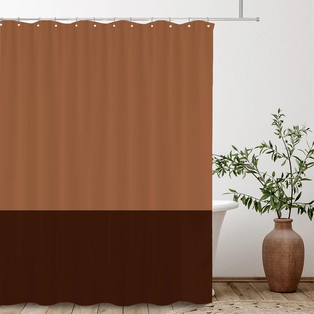 White Green 2 Various Colors Splicing Shower Curtain, Texture Fabric Bathroom Decor Waterproof Fabric Shower Curtian With Hooks