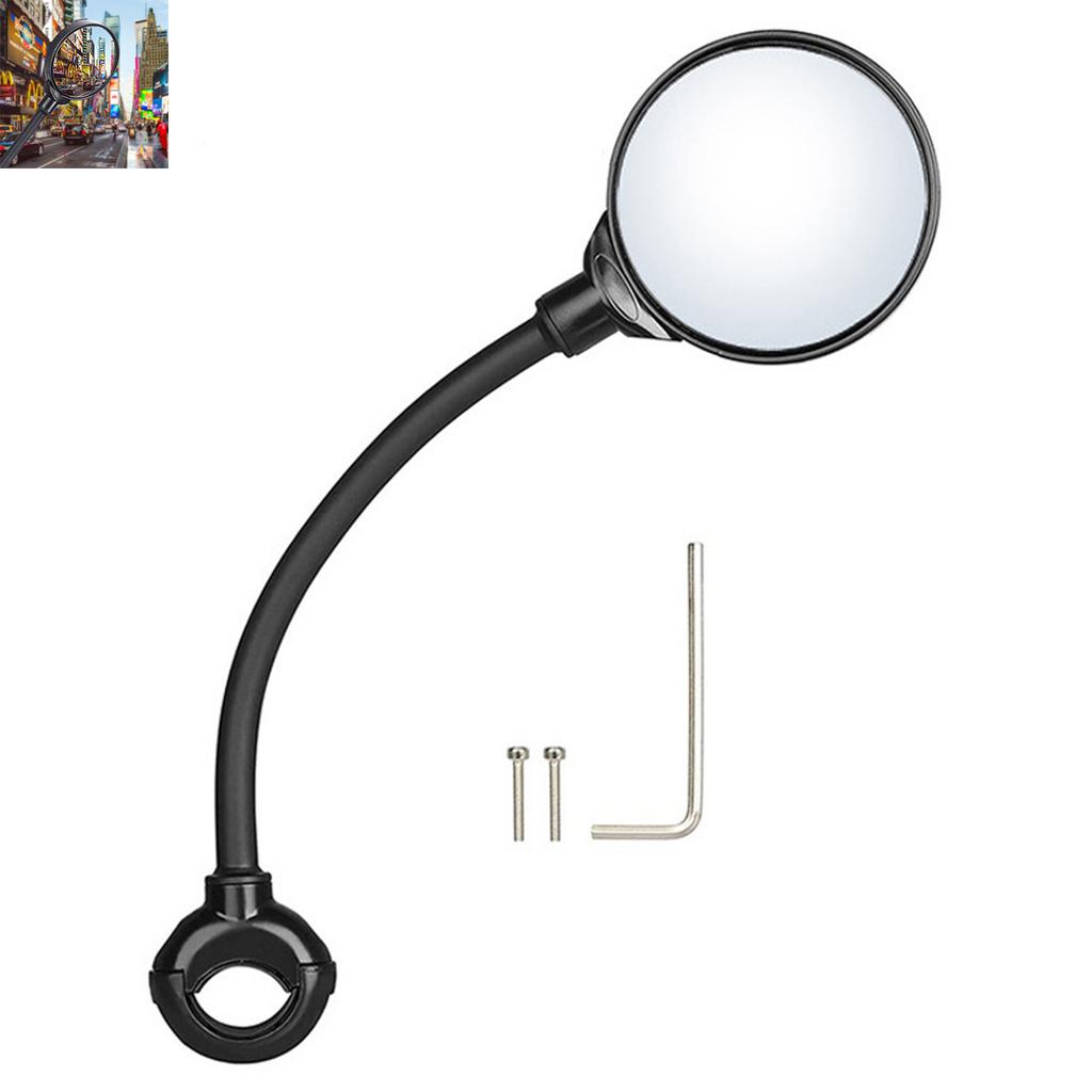 Bicycle Mirror for Handlebars Hose Adjustable Rear View Mirror Reflector for Moped Bike Standard Bike