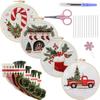 Craft Christmas Cross Stitch Kits With Embroidery Hoop Christmas Decoration  Embroidery Beginners