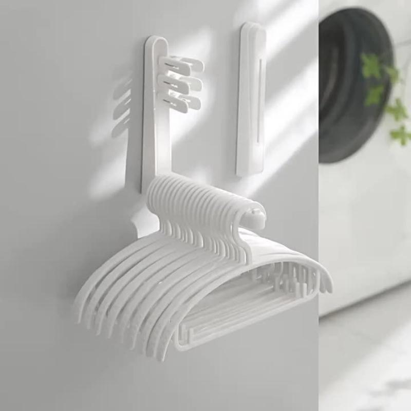 No Drilling Hanger Storage Box - Space Saving Foldable Ledge for Dorm/Wardrobe, Dorm Organization | Modern Ledge Hangers