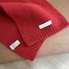 Red New Year's 100 Wool Scarf Women's Winter Christmas Cashmere Knitted Wool Korean Versatile Thickened Warm