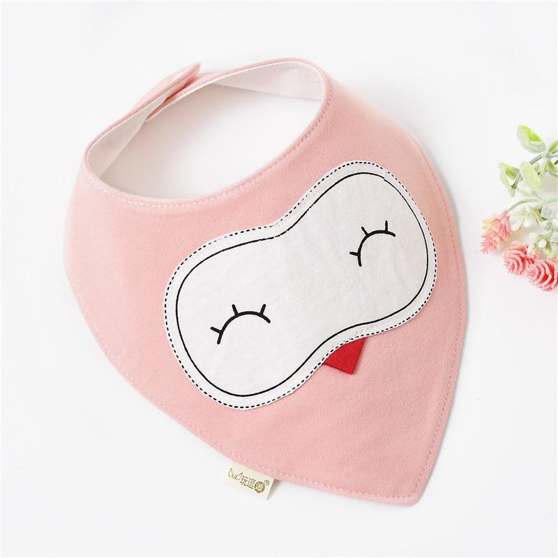 Baby Bibs Triangle Double Cotton Bibs Cartoon Print Saliva Towel Baby Boys Girls Feeding Apron Cotton Bandana Bibs Burp Cloths
