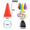 Charmoon Ring Toss Set with Colored and Storage Perfect for Indoor and Outdoor and Toys and Games Cones, Rings, Bag, Play, Festivals, Parties, Kids'