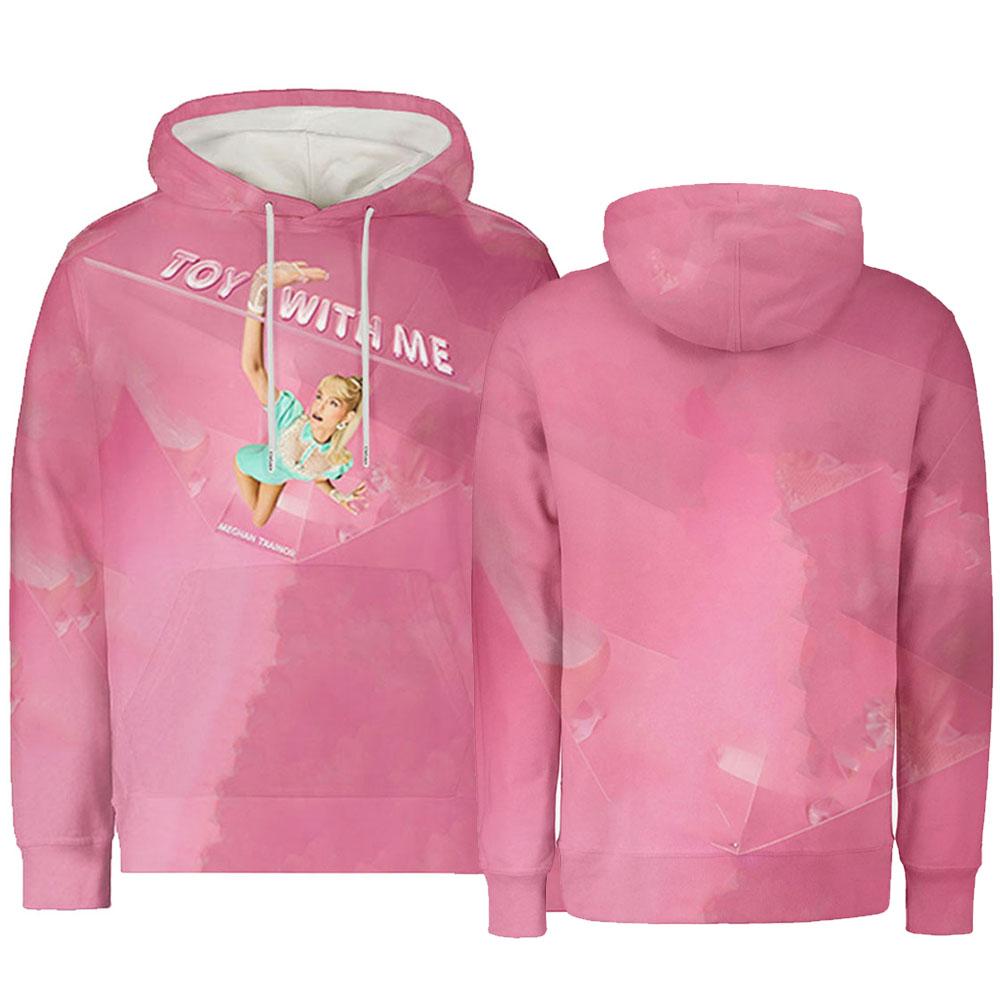 

Худі з альбомом Toy with Me Меган Трейнор, світшоти з 3D-графічним принтом, з довгим рукавом, вільні пуловери, топ з капюшоном XXXL