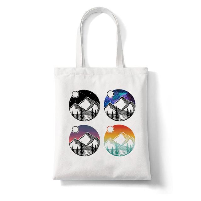 Women Shopper The Great Wave Kanagawa Printed Tote Bag High Capacity Harajuku Handbag Girl Shoulder Shopping Bag Lady Canvas Bag