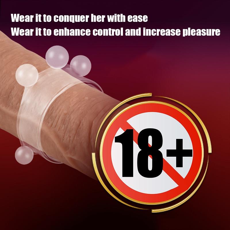 Transparent Penis Ring Beads Clitoris Stimulate Foreskin Correction Cock Rings Delay Ejaculation G-spot Massage Sex Toys for Men
