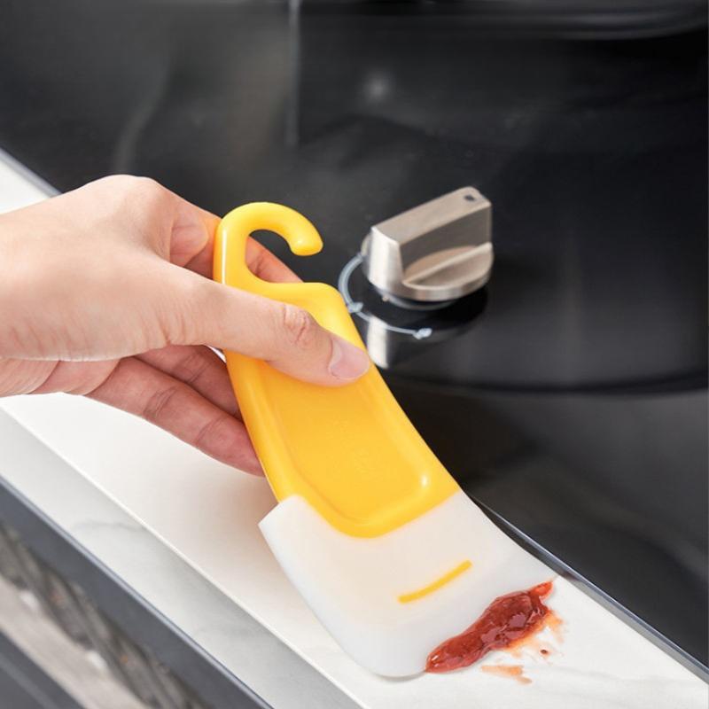 3-1Pcs Kitchen Cleaning Spatula Dirty Pan Pot Dishes Cleaning Kitchen Tools For Food Residue Stains Cleaning Baking Soft Blade
