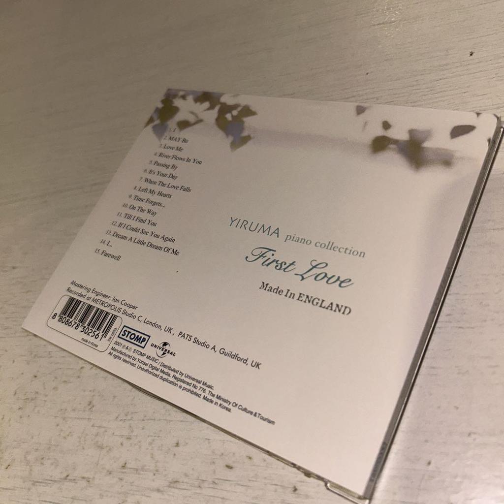 [USED] (794) Import YIRUMA First Love Piano Collection CD