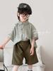 2026 Summer Striped Short-Sleeve Boys' Casual Loose Lapel Shirt Jacket