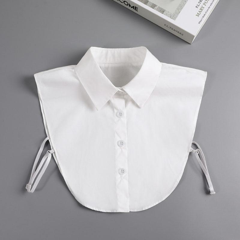 Fashion White Fake Collar Women Detachable Collars Black Woman False Collar Lace Removable Half Shirts Tie Top Collars Decor