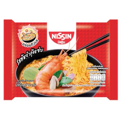 NISSIN Greitai paruošiami makaronai Tom Yum Kung Sabb skonio 60 g. x 5 / 10 / 15 / 20 vnt