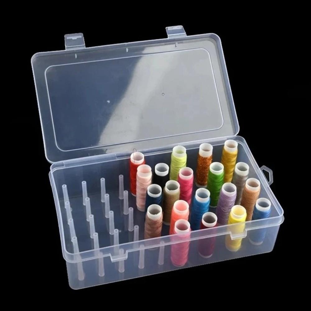 42-Achsen-Spulenbehälter Transparente Nähaufbewahrungsbox Nadel- und Fadenbox Nähwerkzeuge