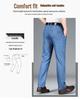 Tencel Men's Lightweight High-Waist Ice Silk Jeans for Summer