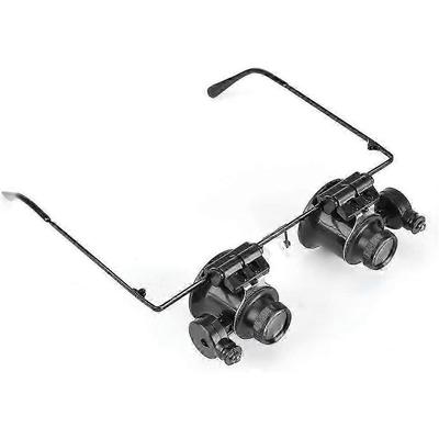 Professionelle Lupen Juwelierlupe Werkzeug Arbeitsuhr Reparaturbrillen 20X Vergrößerung LED-Licht Linse Lupe für Juwelier, Uhrmacher, Münze