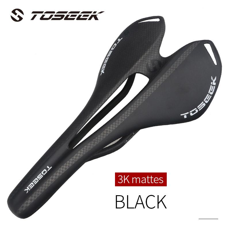 TOSEEK Carbon Sattel 7x9mm Streben Rennrad Mountainbike Sitz Atmungsaktiv Ultraleicht Professionelle Rennrad Ausrüstung