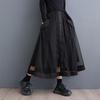 Mesh Plus Size High Waist Vintage Spring Summer Autumn Casual Loose Long for Woman Skirts Womens Skirt