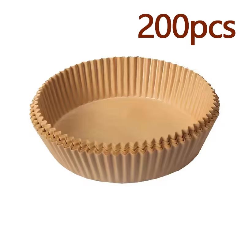 50/100/200pcs Disposable Air Fryer Paper Round Special Paper Food Silicon Oil Paper Nonstick Parchment Air Fryer Liners Baking P