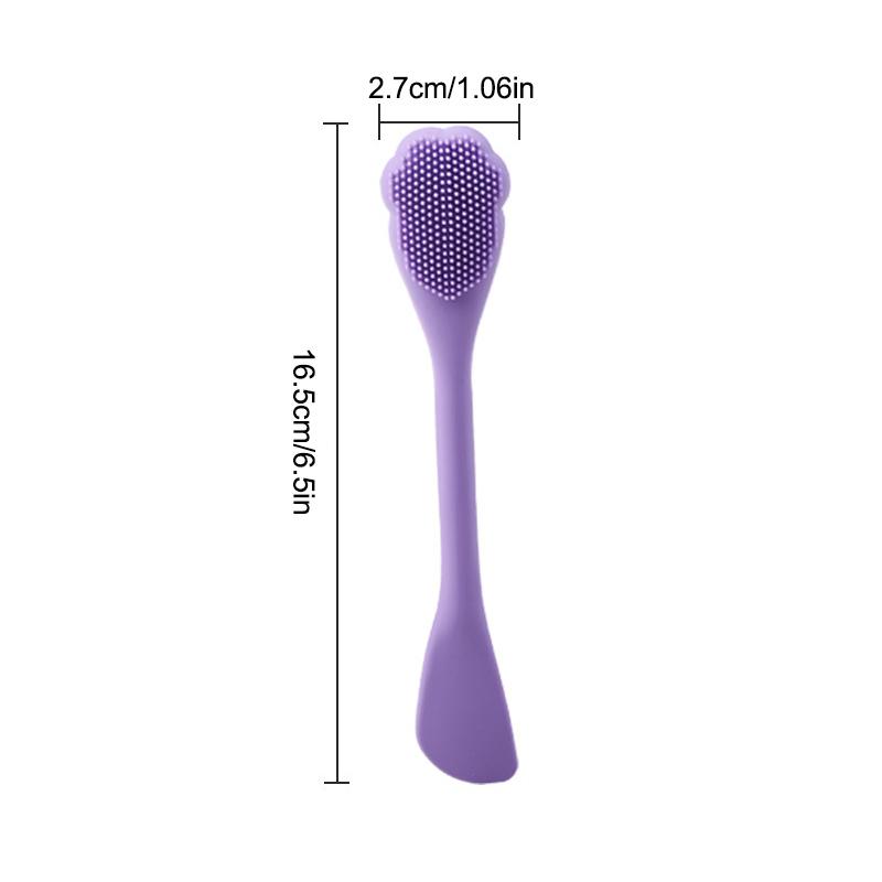 Doppelköpfige Silikon Gesichtsreinigungsschrubberbürste Gesichtsmaskenpinsel Applikator für Frauen Gesichts-Make-up-Pinsel Hautpflege