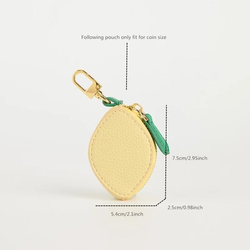 Mini Cherry Fruit Shape Coin Purse Strawberry Cute Pu Leather Pendant Korean Style Keychain Earphone Bag Mini Storage Bag
