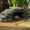 Non-toxic Turtle Dock Basking Platform, Rock Look Resin Baby Tortoise Climbing Ramp, Terrarium Accessory Arched Reptiles Resting Terrace for