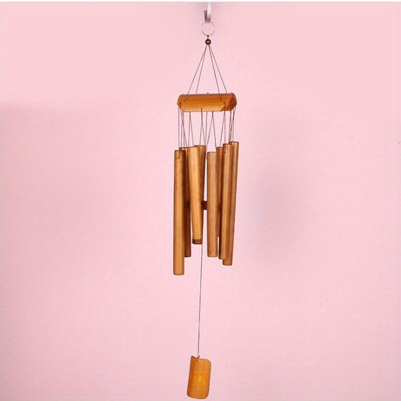 1Pcs Bamboo Decorative Craft Wind Chime Ornament, Halloween Gift Christmas Gift