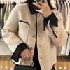 Women's Double-Faced Cashmere Short Coat, New Korean Style, Contrast Color, Small Size, Perfect for Autumn and Winter