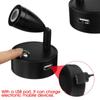 12-24V RV Interior Reading LED Spotlight Dimmable 360 Degree Rotatable Wall Lamp for Camper Van Caravan Boat with USB Port