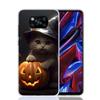 Schwarzes Kätzchen Halloween Kürbis Handyhülle Für Xiaomi Poco F7 Ultra X7 X6 Pro X5 Redmi 15 15C 13 13C 12 12C 10 10A 10C 9 9A 9C 9T