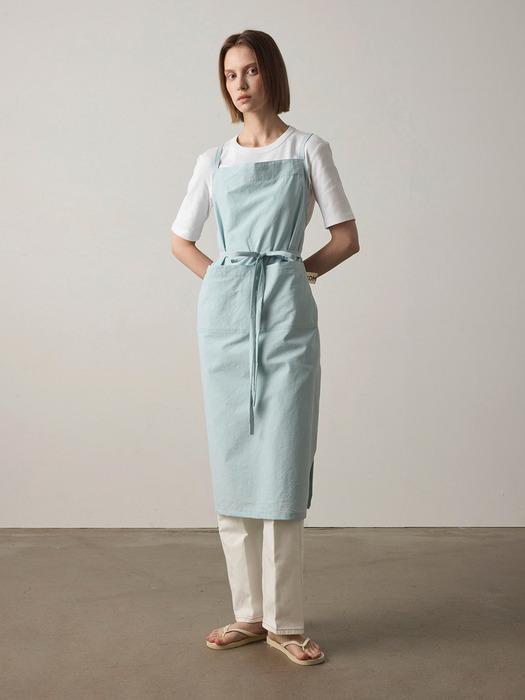 comma,c Basic Cotton Apron (3 colors) Soda Blue