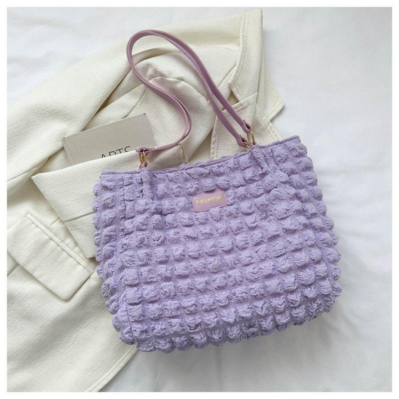 

Wind literary pleated shoulder bag girl underarm bag small fresh handbag women s shopping bag