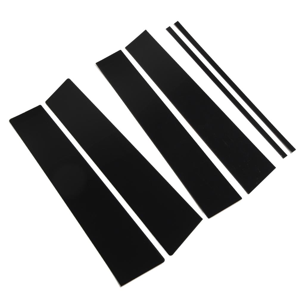 6 Peças Moldura de Acabamento da Coluna B da Porta Preto Brilhante Protetor de Coluna de Janela de PC para Hilux 2015 a 2023