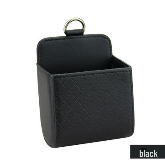 

Подвесная сумка для хранения в автомобиле на розетке кондиционера - вмещает телефон, мелочь, предметы первой необходимости чёрный