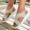 Fashion Women's Fashion Knit Black Wedge Sandals Lightweight Non Slip Summer Shoes for Women Comfort Casual Sports Sandalias Mujer 2025