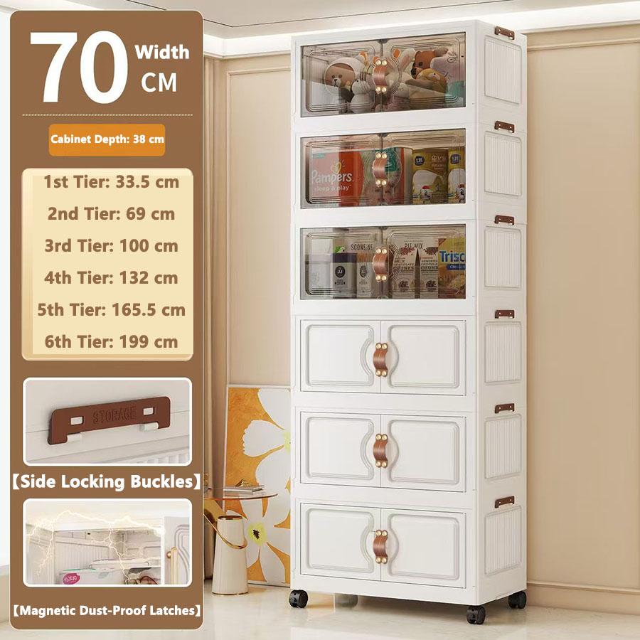 Faltbarer Aufbewahrungsschrank Wandmontage Klappbarer Spind Kompakter Organizer für Zuhause und Büro mit verstellbaren Regalen in Weiß/Grau