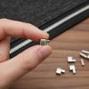 New 10 Set Non-Slip Stopper Metal Zipper Closure Head Zip End Lock Clothes Zippers Bottom Socket Repair Kit Accessories