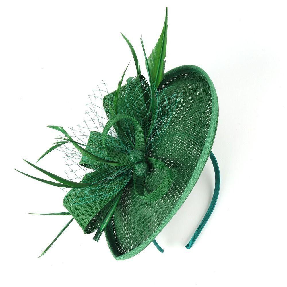 Schleife Teeparty Mesh Haarband Elegant Braut Kopfschmuck Federn Fascinator Hut Tanzshow