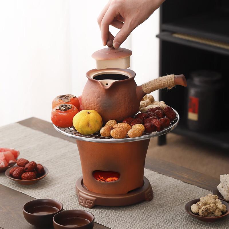 Volcanic Stone Tea Kettle & Stove Set