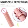 Reusable Penis Sleeve Extender Realistic Penis Condom Silicone Extension Sex Toy for Men Cock Enlarger Condom Sheath Delay