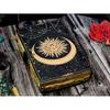Sun Moon Vintage book for Men Women 200 Handmade pepar with Loc for Traveling Sketchbook poetry Notebook Birthday gifts For him pegan book