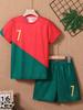 Boys' 2025 New Style No. 7 Football Jersey & Shorts Sports Set