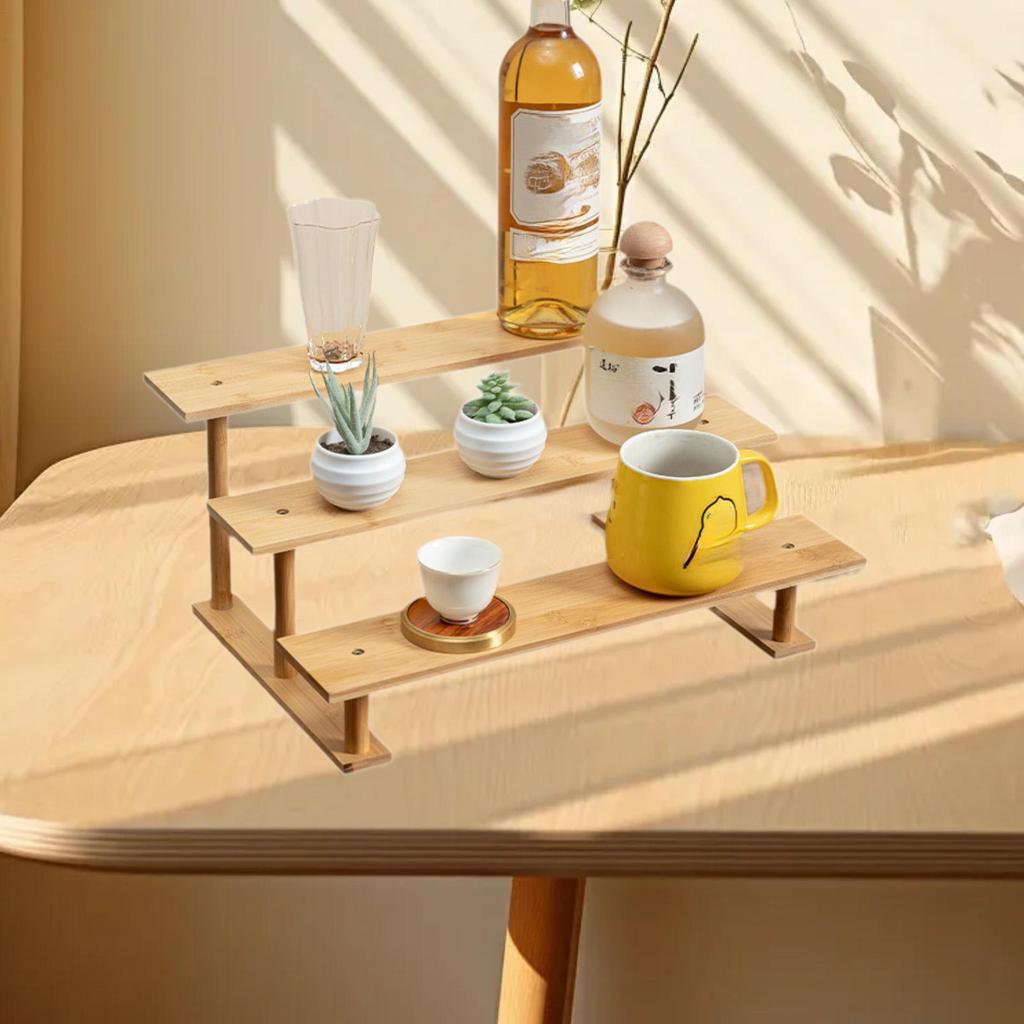 Display Riser Multi Layers Modern Portable Jewelry Organizer Rack Tabletop Storage Rack for Ornaments Toys Figures Perfume Home