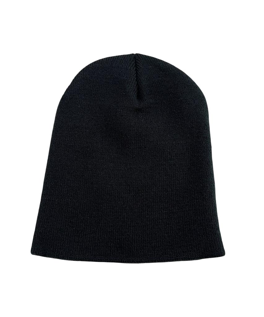 SK8ER ROCK Double Cross Patchwork Beanie ((Black))