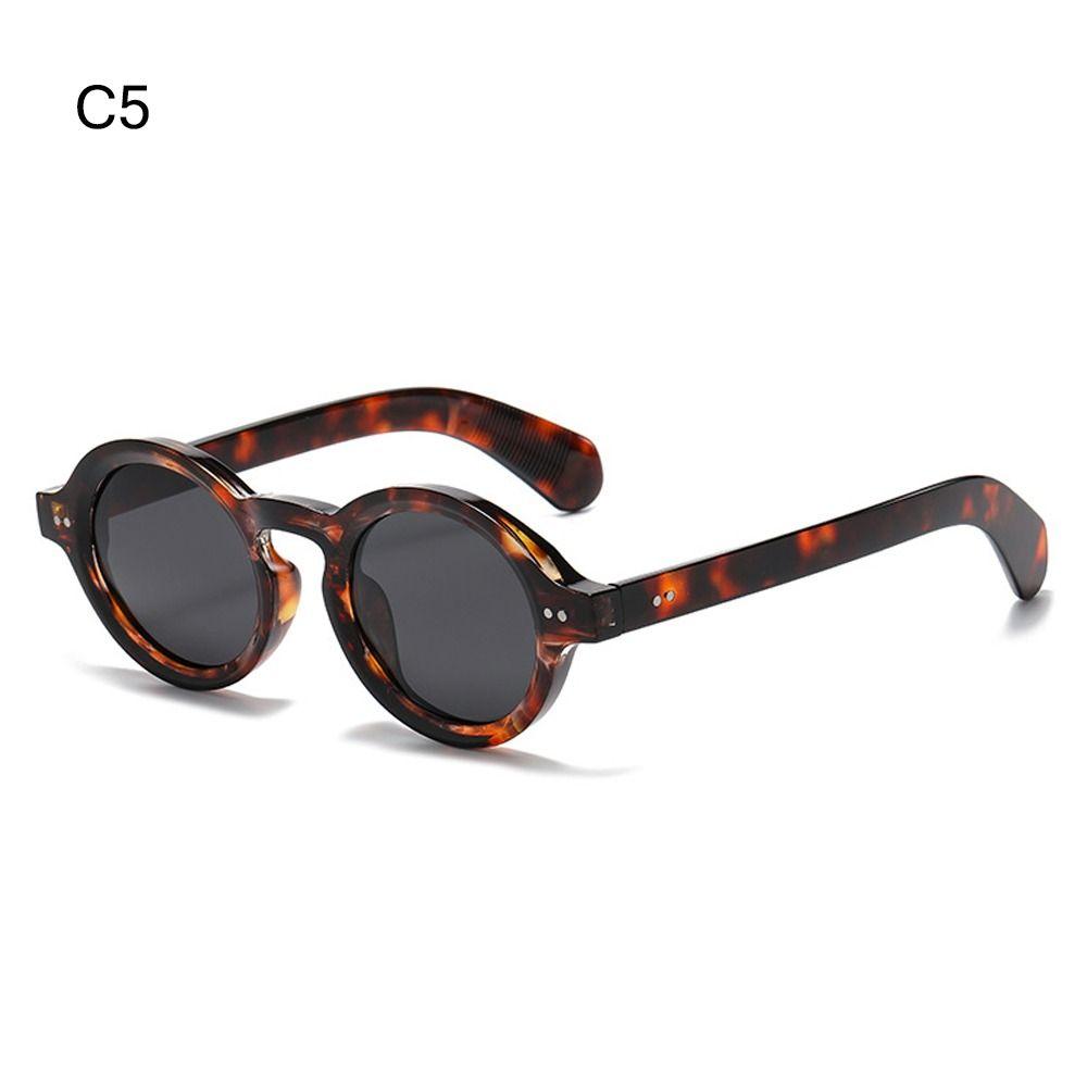 

New Retro Round Frame Sunglasses UV400 Trendy Rivets Decoration Sun Glasses Fashion Vintage Punk Shades for Women & Men