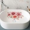 Painted Blooming Flowers, Bathroom, Home Decoration Wall Stickers